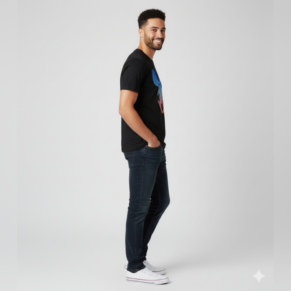 Disney Men's Black Neff Collection Mickey Mouse Short Sleeve T-Shirt Size Medium - Picture 10 of 10